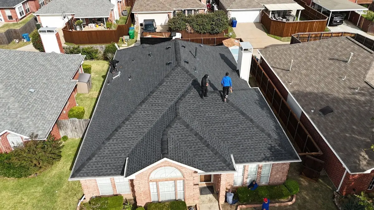 Slate & Tile Roof Repair work in progress on a Plainfield property